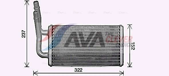 Радіатор пічки (обігрівача) AVA FD6661 ціна, від 40.60 USD